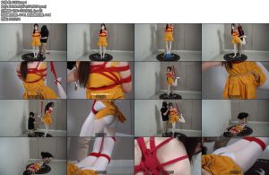 [灰太郎的羊] 不服管教的莎莎遭绳子调教日式单腿吊缚双腿并捆吊起口枷眼罩TK叫骂不停-丝依依