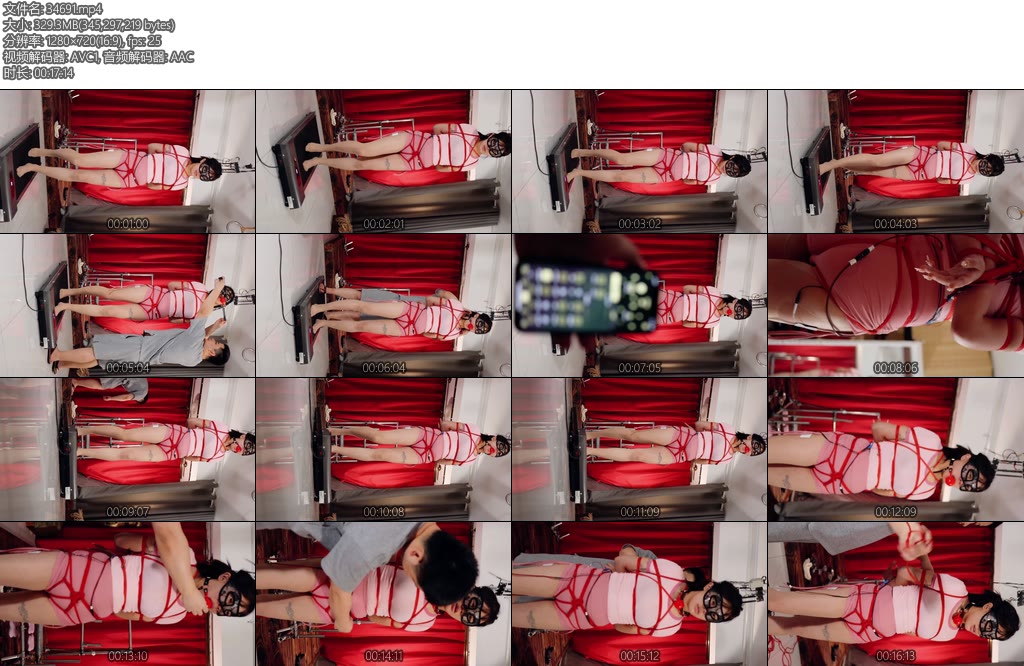 [路由原创] 清纯女孩小竹紧缚体验电控跑步机TD-丝依依