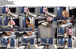 [蔚蓝艺束] 吊带美女的后高手紧缚放置，驷马胸缚，直臂弯腰流口水-丝依依