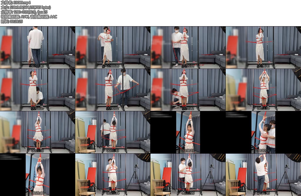 [心悦艺束] 肉丝小仙女门框内的人柱吊缚双手全身固定没有任何一处关节可以移动剩下的就是疯狂的TK了哈哈-丝依依