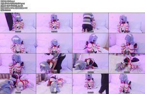 [Noel原创] 初音兔子洞cos蟹缚M开腿日式紧缚电击放置挣扎-丝依依