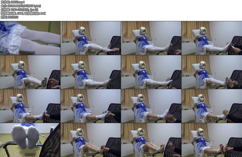 [新月原创] 雨涵定拍洛丽塔纯TK白丝白袜裸足三种打扮一个真正怕痒的妹子真的是会被挠得想哭的-丝依依