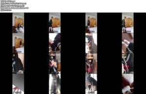 [亚洲绳艺] 冷酱jk制服轮滑镣铐自缚然后去阳台衣柜拴住项圈铁链固定-丝依依