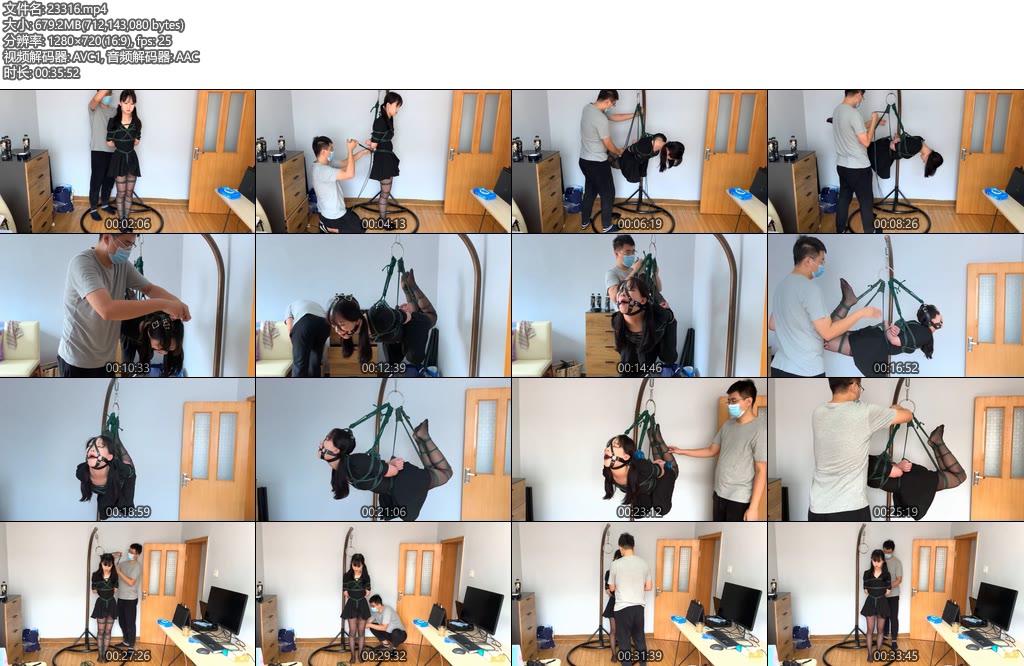 [WN原创] 性感黑丝高跟大长腿漂亮妹子极限驷马承压泪目吊缚，严厉堵嘴sptk洗礼-丝依依