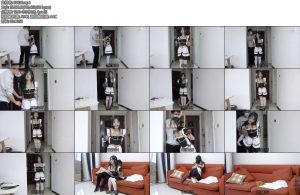 [子衿原创] 琦琦女仆装白丝单腿吊口球口水挠脚折磨-丝依依