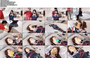 [默示录] 缚艺录 新模小B可爱的二次元风格少女大大的眼睛充满对世界的好奇先体验一下简单的绳艺捆绑-丝依依