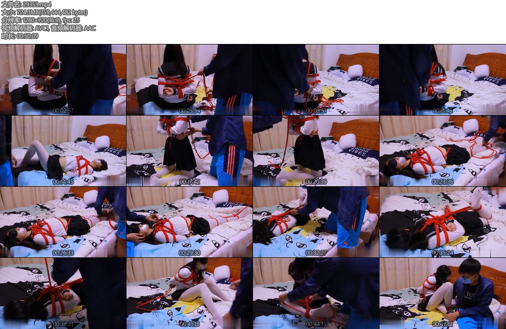 [HUI原创] 半透明水手服红绳驷马紧缚-丝依依