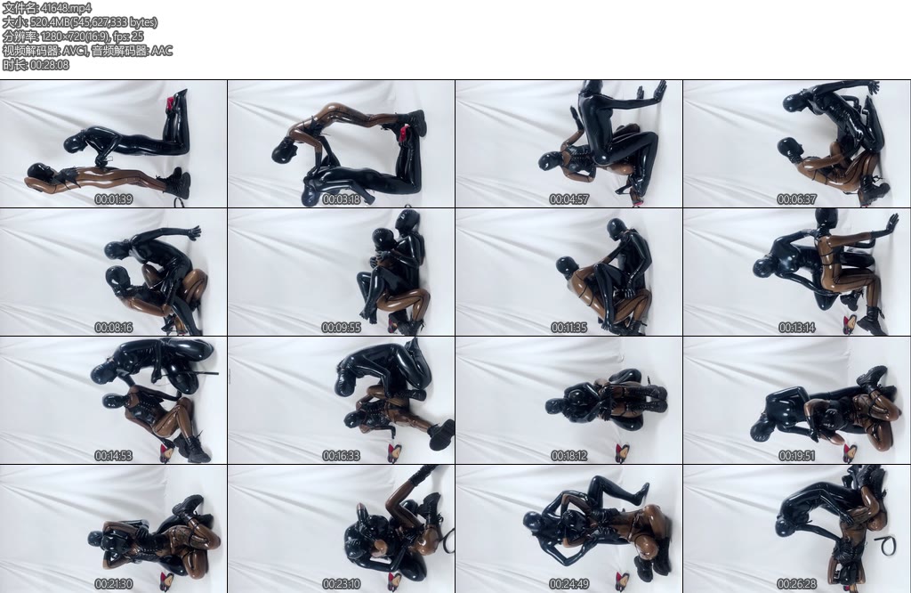 [出租屋原创] 出租屋游戏 小董和糖糖乳胶化后相互玩乐亲吻拘束m字腿tk调教-丝依依