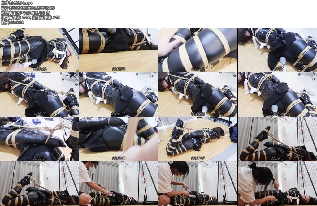 [面具原创] 面具男 CD伪娘琳的极限紧缚约玩榨汁记录就连单手套里面都是捆满绳子的紧缚全身超100米绳子-丝依依