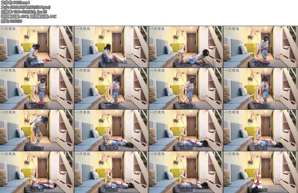 [亚洲绳艺] 趴下起不来的直臂驷马自缚-丝依依