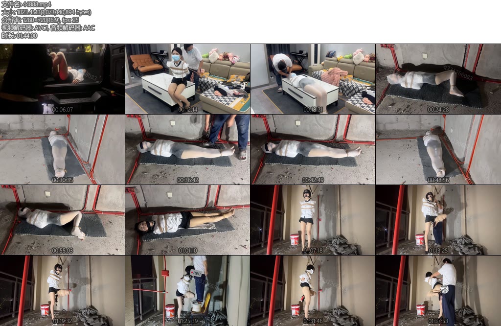 [欢乐谷] 跟踪绑架调教直播女生之深度调教完整版 正在郊外直播的女主播，不知道已经被色魔跟踪了好多天了-丝依依