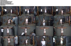 [一绳有你] 女烈林知语净身高165厘米年龄18岁大学生手铐脚镣吊手十字架五花大绑生死牌-丝依依