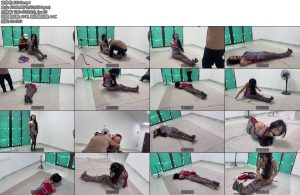 [冰悦原创] 素人 超长大腿长靴直臂单手套大号口球束缚带加固挣扎着-丝依依