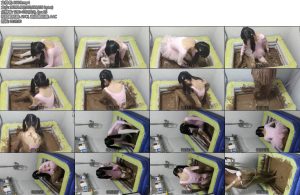 [奈奈酱] 粉色体操服白丝袜玩泥-丝依依