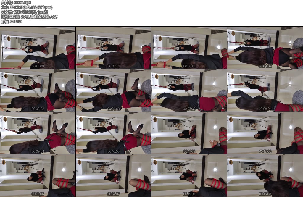 [束缘阁] 诺米绑在镜中前面放上棒子看着镜中自己享受的样子-丝依依