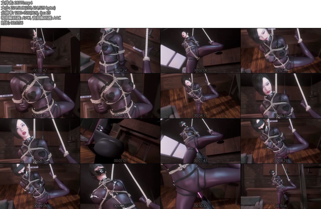 [动画片] 悬吊在阁楼的女奴主人出门前总是要绑好女奴并单腿悬吊拉起让她只能用脚趾支撑利用智能机器人对其进行远程训练-丝依依