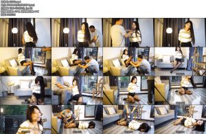 [锐度主张] 黑丝OL日式反绑玩胸驷马缚夹舌凌辱-丝依依