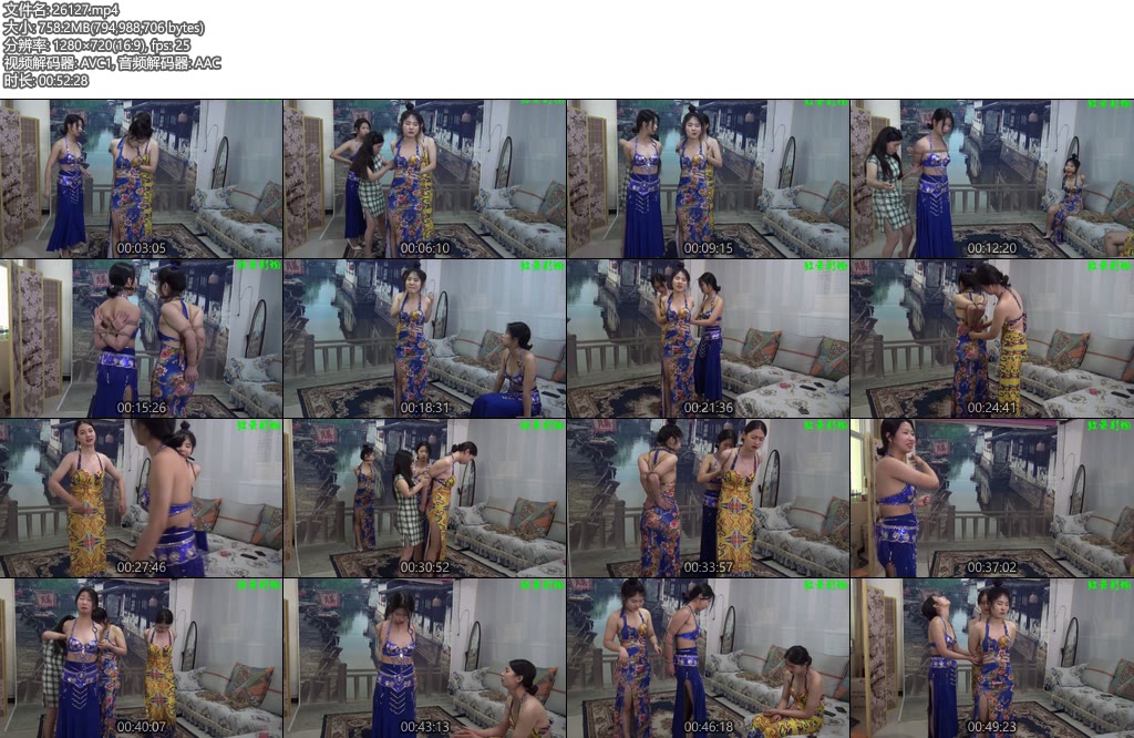 [胜景影视] 三女M捆绑比赛输的受到惩罚-丝依依