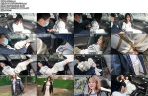 [绳之韵] 久违的小九妹，红唇白袜马丁靴户外游戏（上集）马丁靴美少女车内和马路边的捆绑游戏-丝依依