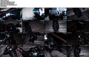 [JIOJIO原创] 乳胶の母畜性奴隶7户外篇1公园K9套装乳胶犬奴锁链栓路灯湖边遛狗尾巴X_X电极乳胶套训练器震动强制GC-丝依依