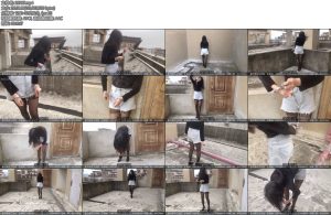 [新月原创] 佳怡黑丝少女的天台手铐游戏-丝依依