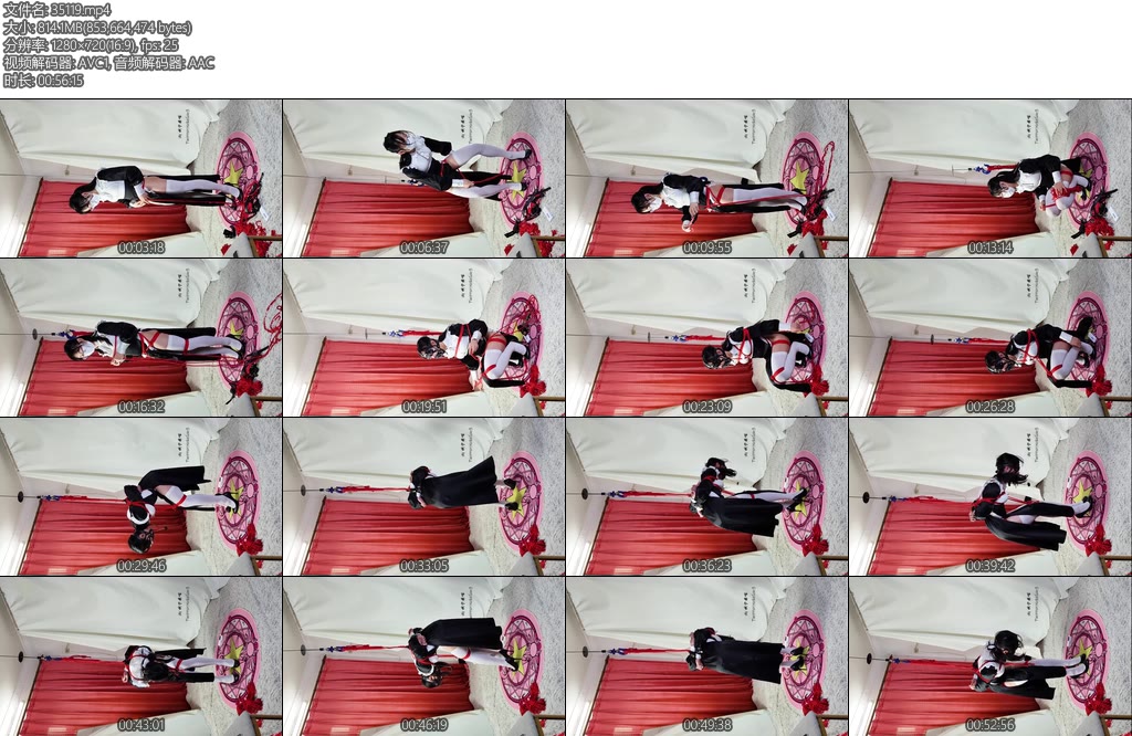 [坎喵原创] 绝望的自缚修女高跟鞋日式后手强制弯腰吊缚罚站放置-丝依依