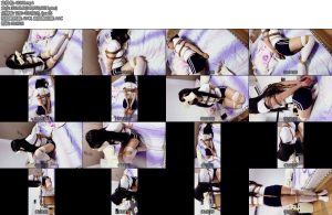 [wokunle] 困困（第七弹）体操服加上龟甲股绳TD中间饿了还被绑着吃面包-丝依依