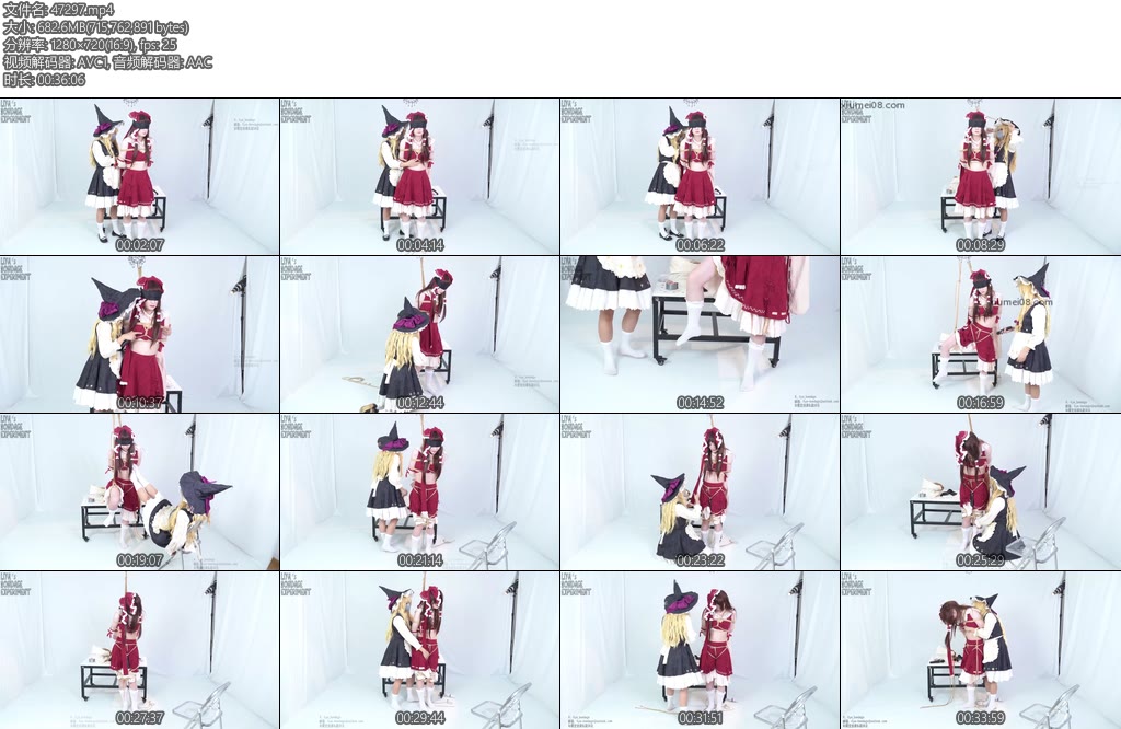 [莉雅原创] 玩弄无节操巫女cosplay绳缚百合棒子蛋蛋强膏蒙眼东方project-丝依依