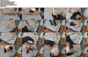 [狸猫原创] 女M丝袜睡袋坐脸耳光踩脸挣扎-丝依依