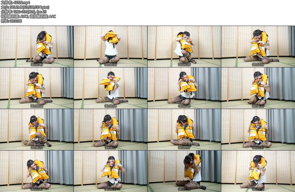 [象人原创] 嗷嗷空姐救生圈K9挣扎蒙眼堵嘴感官剥夺-丝依依