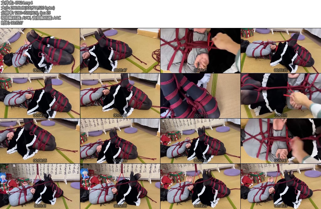 [亚洲绳艺] 小m的驷马紧缚后庭体验-丝依依