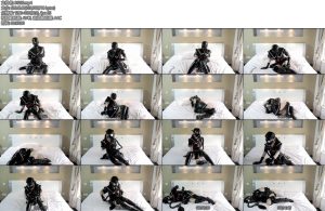 [FSS原创] 胶衣JK小loli的BP逃脱挑战（3）胶衣娃娃乳胶JK连续高朝胶衣loli自缚逃脱挑战呼吸抑置防毒面具双管呼吸袋乳胶头套DID自缚挣扎gasmask-丝依依