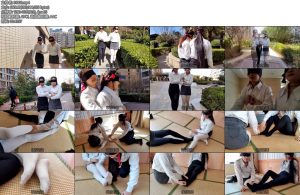 [一绳所爱] 俩女孩户外蒙眼摸瞎走路-丝依依