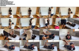 [WN原创] 黑色舞蹈裙美少女欣妍的终极暴杀驷马戴巨型口球放置tk巨量口水-丝依依