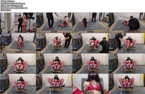 [随心原创] 调叫性感的红色夫人镣铐K9椅子分腿电击与遥控淡淡的控制-丝依依