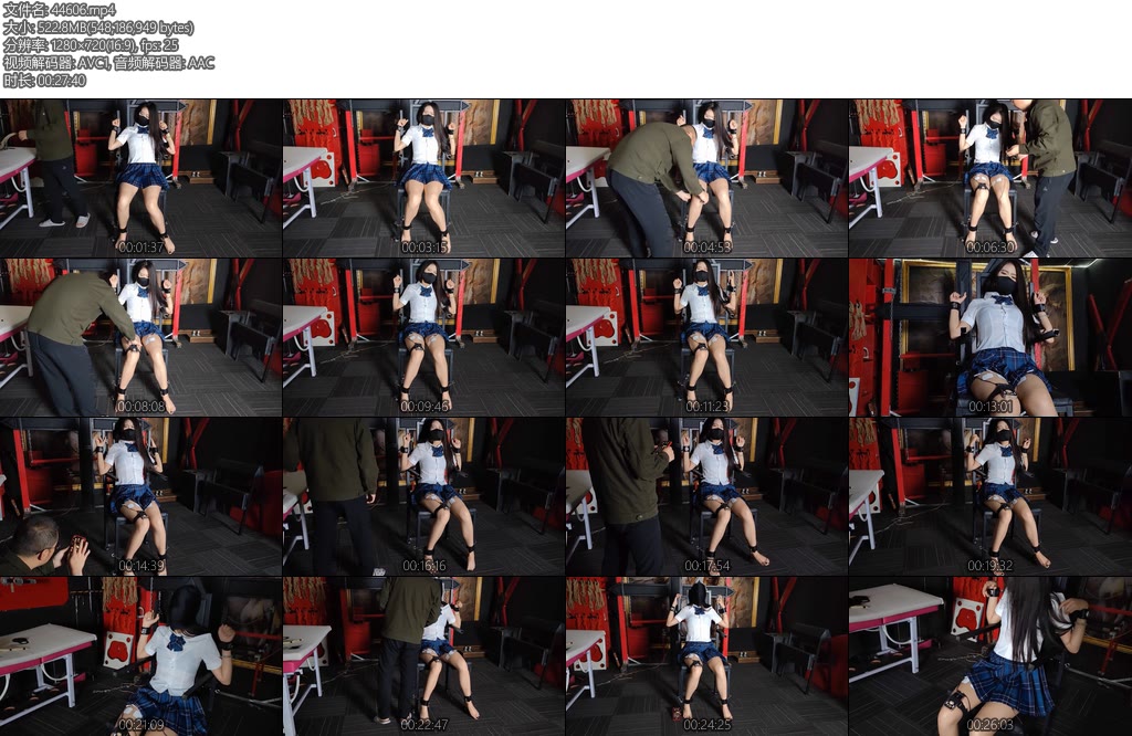 [随心原创] 杨蕊蓝色JK少女电刑椅子拷问-丝依依