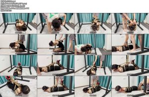 [涵涵原创] 涵涵 后手观音跪吊+日式后高手驷马。口水拉丝，记录涵涵第一次被绑哭-丝依依