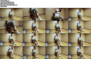 [渎竺原创] 后手缚二郎腿交叉捆绑卡其裤白色无袖上衣-丝依依