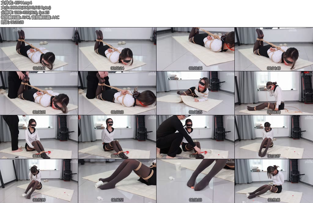 [中二原创] 中二病 女秘的劫难无捆绑过程佩佩出演TK放置挣扎口球灰丝美腿捡地上的东西-丝依依