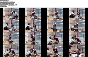 [冥想原创] 梦梦新玩具体验官黑丝束腰紧缚突突机体验木马式绑腿带式再配合AV棒和郊狼突突至死最后完全虚脱-丝依依