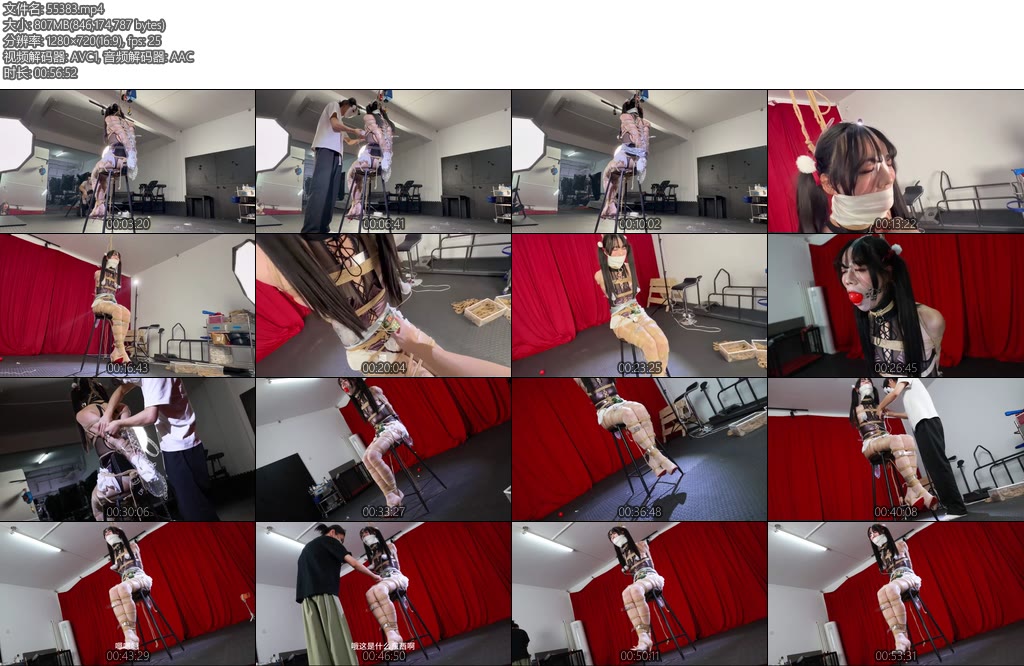 [面具原创] 面具男絶対に逃げることは不可能花舞DID绑架超紧拘束只能自己解开别人解开则会提前引爆炸弹用200多米绳加拘束带手腕包死透明再锁上透明单手套-丝依依