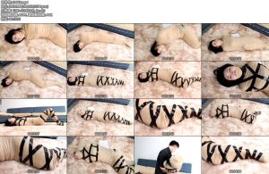 [得意客] king定拍快递~性感真人抱枕（02）可怜木乃伊美女误操作遥控器 结果把自己捆绑的越来越严密 超严密交错捆绑美人茧-丝依依