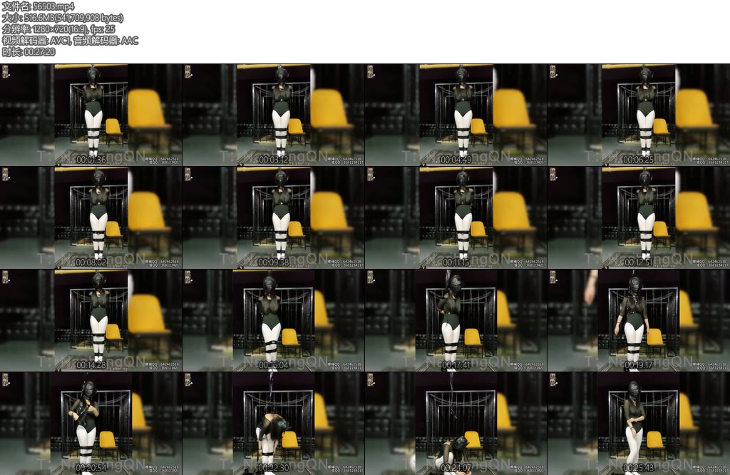 [娜绳原创] 静静笼外站立捆缚放置初体验-丝依依