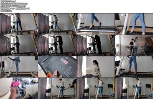 [绳之韵] 菲菲绳模的正确健身方式（第一集）捆绑高跟健步走，股绳、口球、牛仔裤、10CM高跟-丝依依