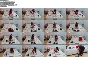 [苏苏原创] 圣诞装金属镣铐多重束缚啵啵贝td玩具跪爬墙高-丝依依