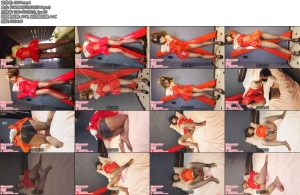 [亚洲绳艺] 绳缚日本工作室 红色小恶魔户外行走胶带封嘴sp放置-丝依依