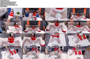 [嗷大喵] 圣诞预热+日式紧缚展示+口球+强制M开腿捆-丝依依