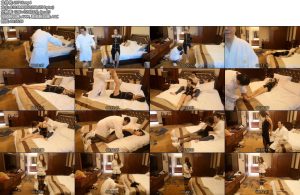 [束缘阁] 黑裙 直臂紧缚 丝袜堵嘴 蹦跳-丝依依