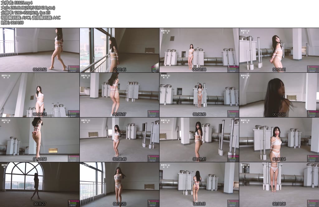 [半岛束艺] 泽爱桃子内衣超紧欧式天台机房热舞-丝依依