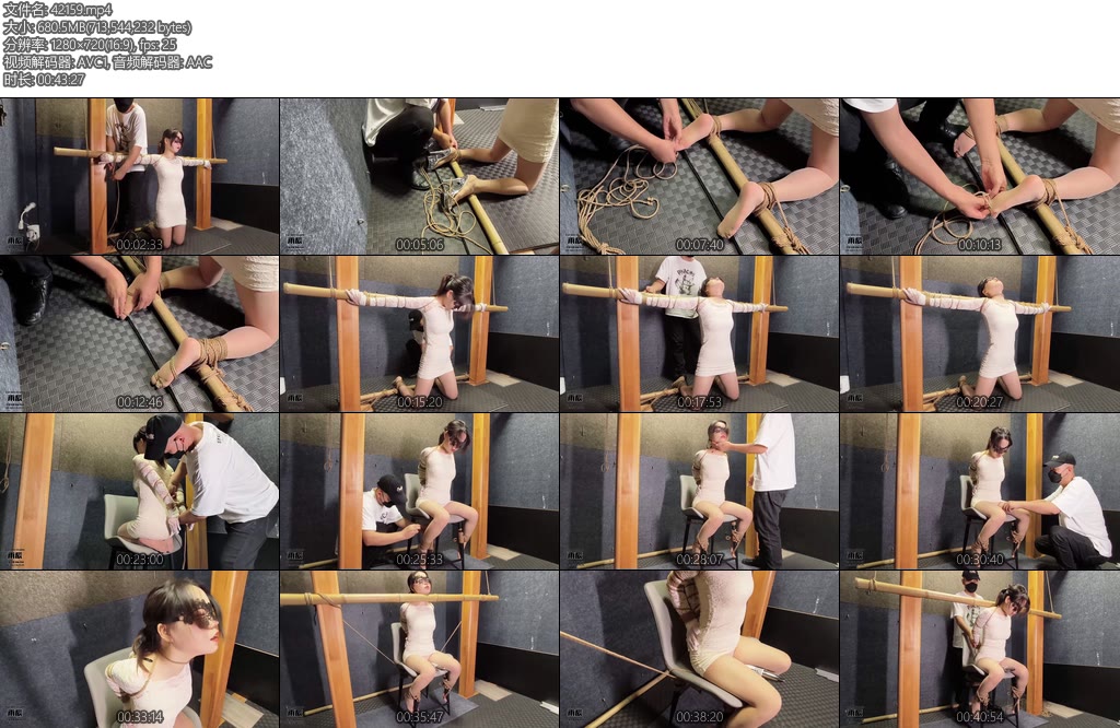 [雨辰原创] 你的女神我的玩偶齐逼裙肉丝高跟鞋扁担缚蝴蝶缚放置羞辱强高虐阴玩胸-丝依依